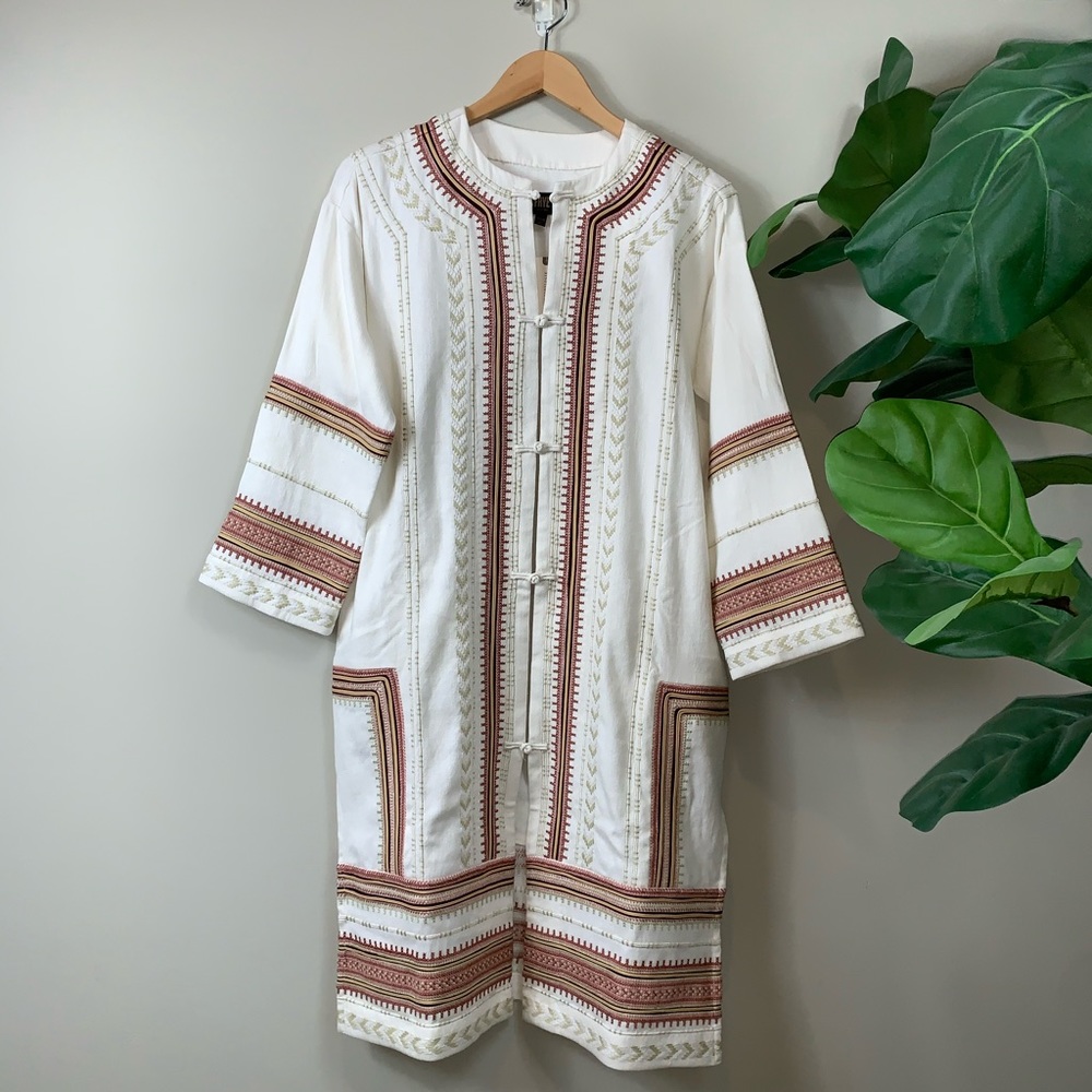 Anthropologie/Frye Embroidered Duster